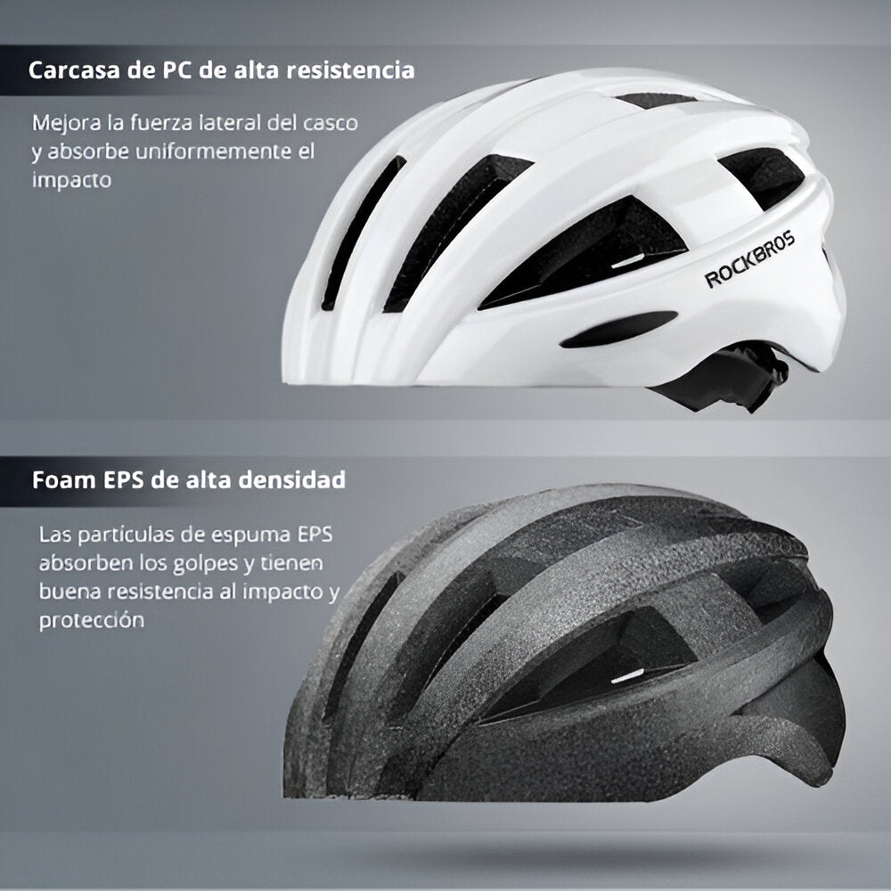 Casco ZK-013 con Luz posterior de 2000mah Recargable Rockbros