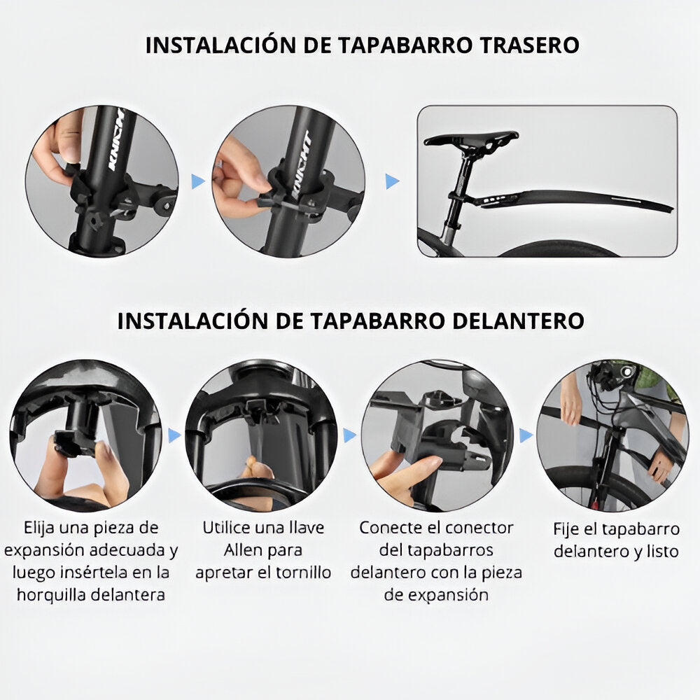 Tapabarro WS1001BK Delantero y Posterior Rockbros