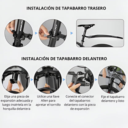 Tapabarro WS1001BK Delantero y Posterior Rockbros