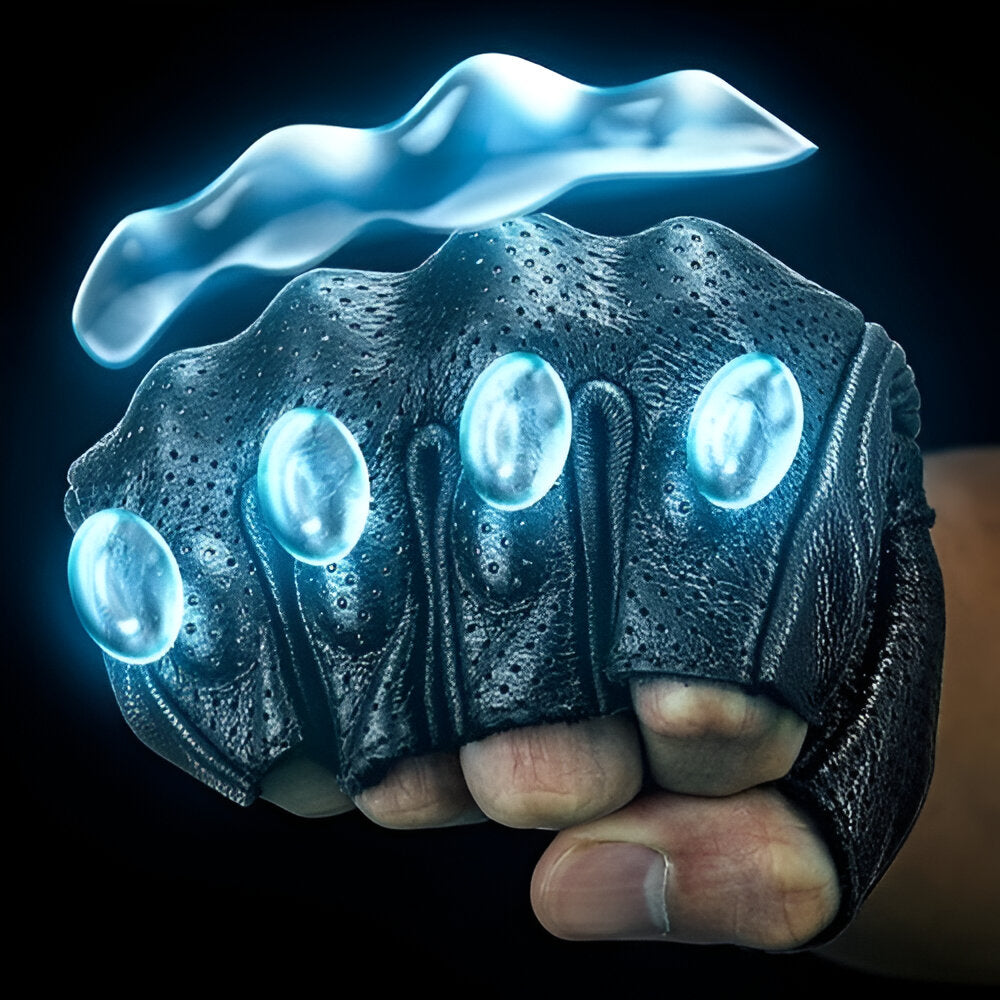 Guantes cortos de cuero para moto Rockbros