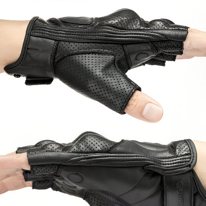 Guantes cortos de cuero para moto Rockbros