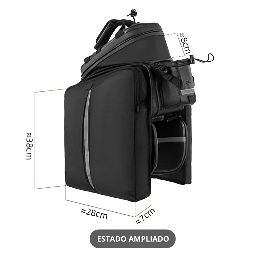 Bolso impermeable para parrilla de bicicleta de alta capacidad ideal para viajes