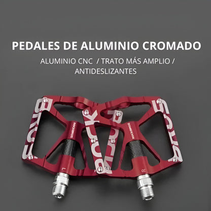 Pedales para bicicleta K307T de Aluminio Antideslizantes Rockbros