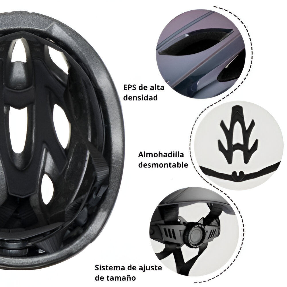 Casco TT-16 con lentes y visera Rockbros