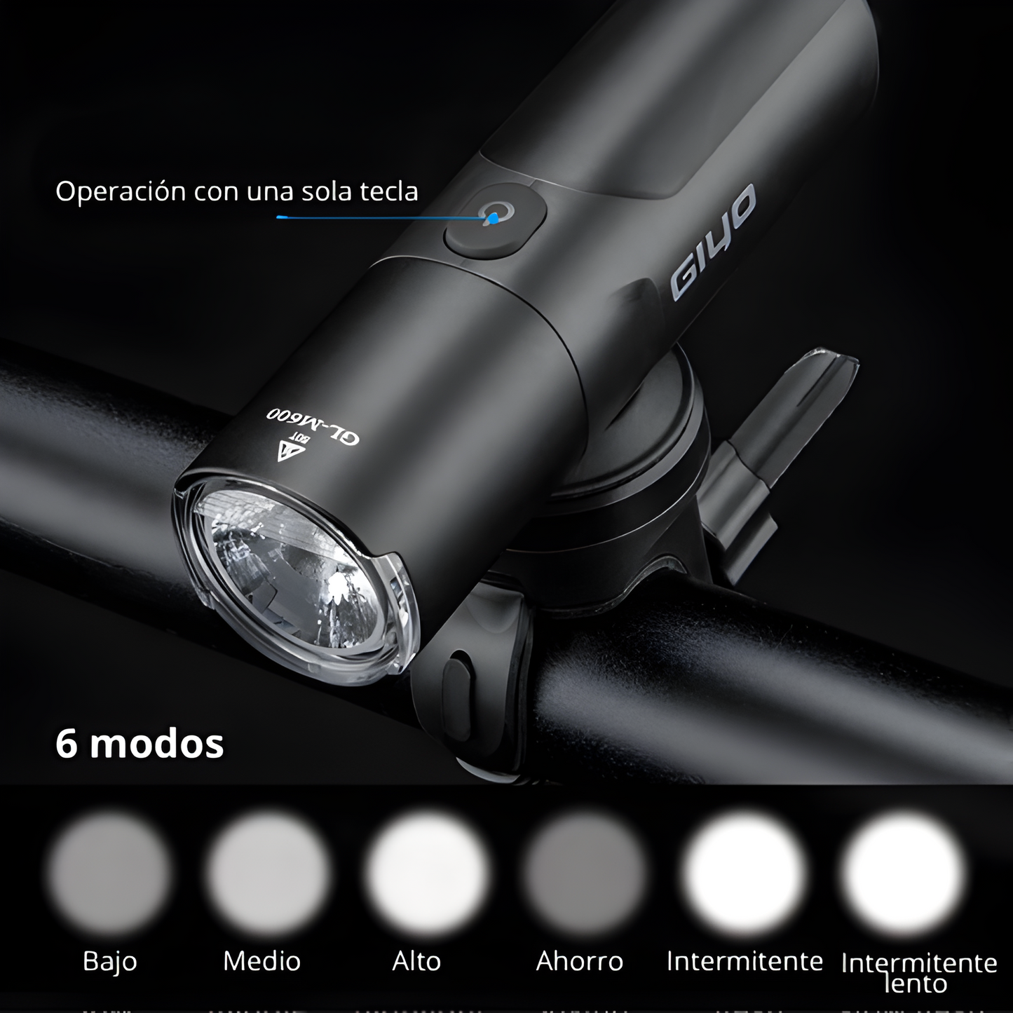 Luz delantera para bicicleta de 800Lm Giyo