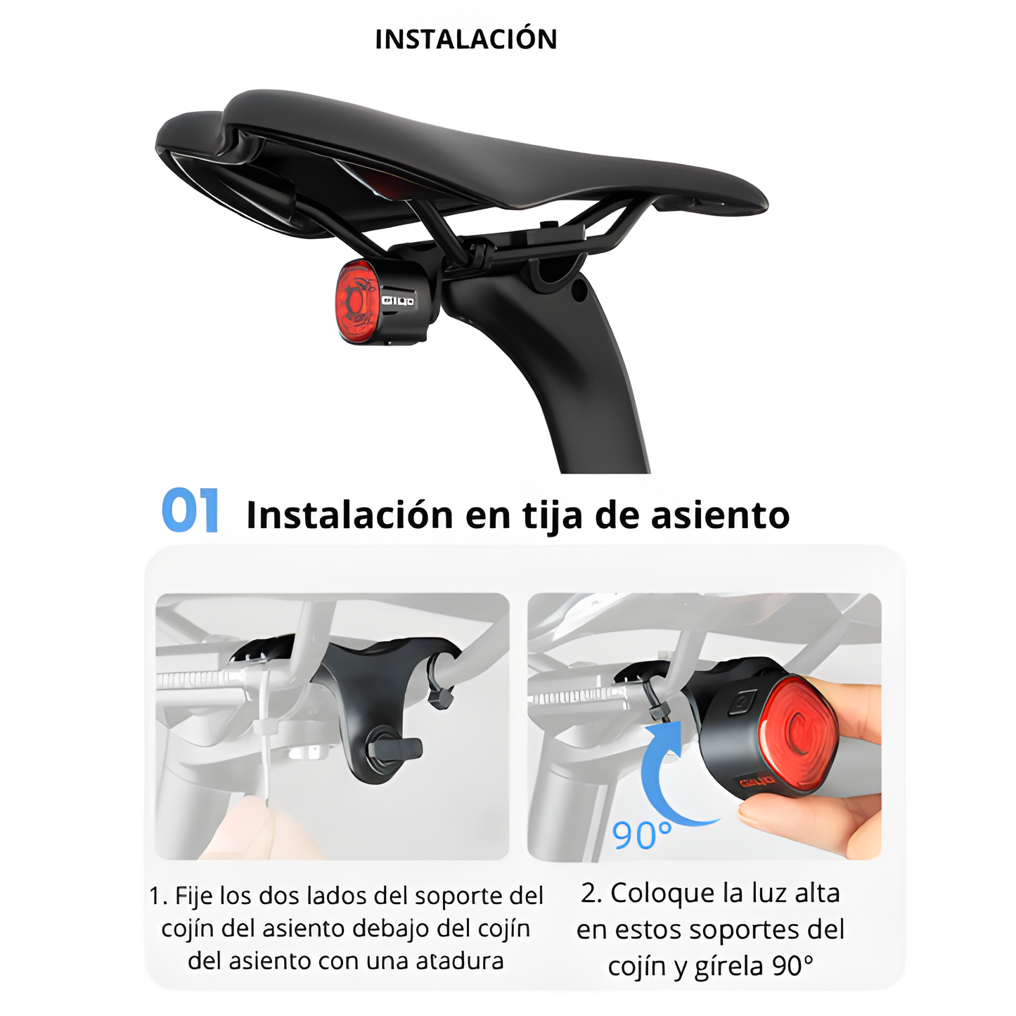 Luz trasera recargable GL-09S Giyo