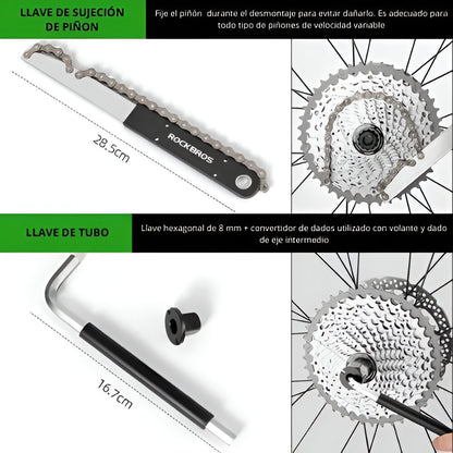 Set de herramientas profesional para reparación de bicicletas Rockbros