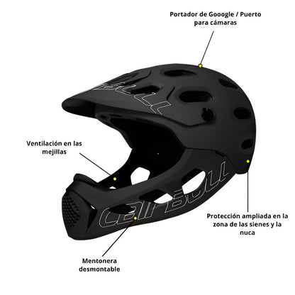 CASCO CAIRBULL ALL CROSS CON MANDIBULA DESMONTABLE