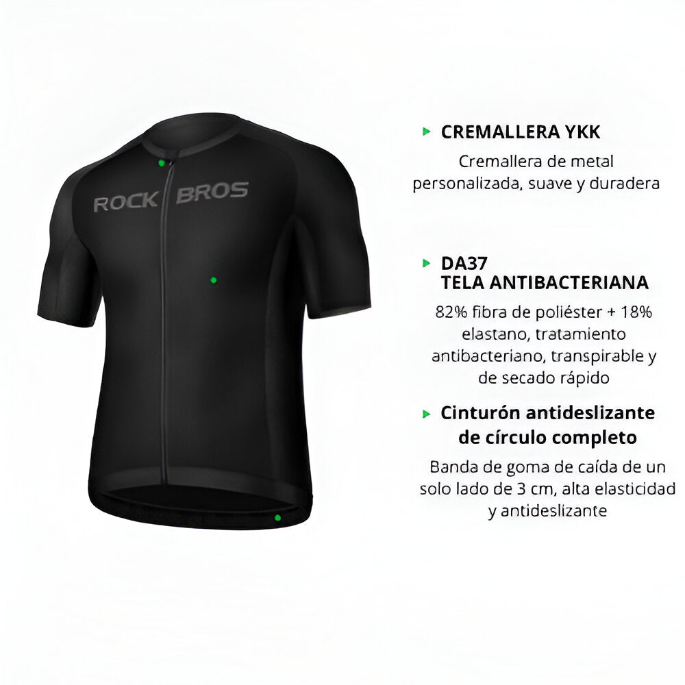 Maillot de ciclismo para hombre ZH0708BK Rockbros