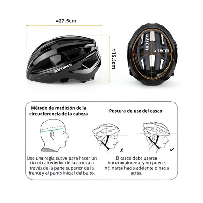 Casco ZK-013 con Luz posterior de 2000mah Recargable Rockbros