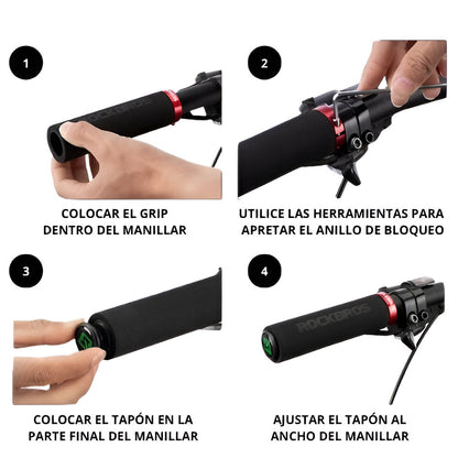 Grips BT1001 de Esponja con Bloqueo Rockbros