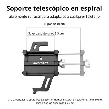 Soporte de teléfono para bicicleta 699 de Aluminio Rockbros