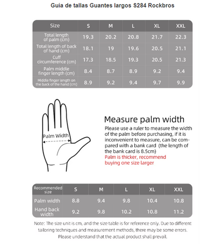 Guantes largos S284 Rockbros