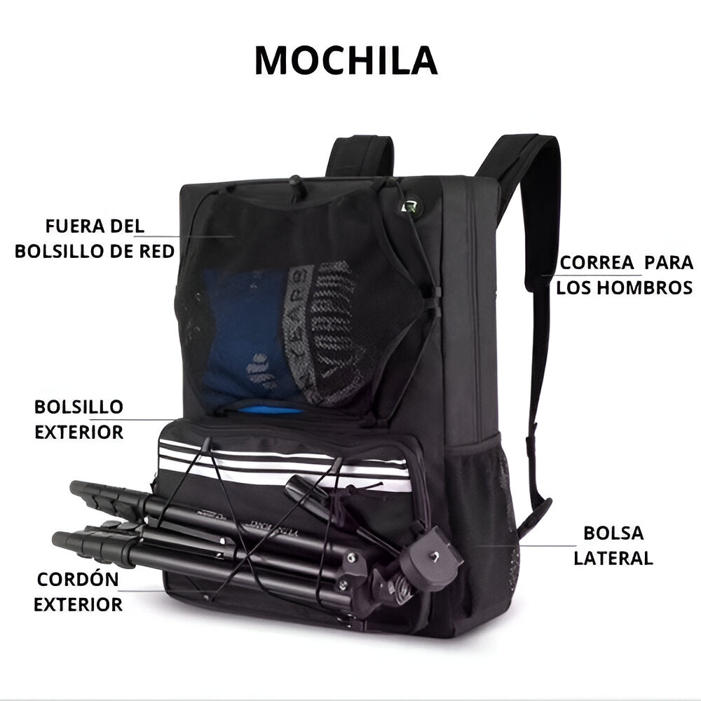 Alforja con mochila 2 en 1 para bicicleta Rockbros de 48L