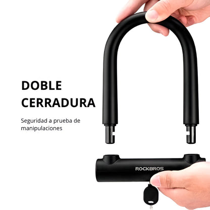 Candado de seguridad RKS610 Tipo ULOCK Antirobo con llaves Rockbros