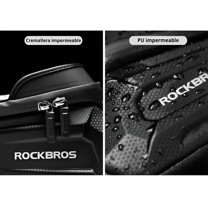 Bolso para marco de bicicleta B68 impermeable con pantalla táctil de 6.8 Rockbros